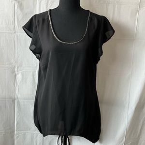 Black Short Sleeve Blouse
